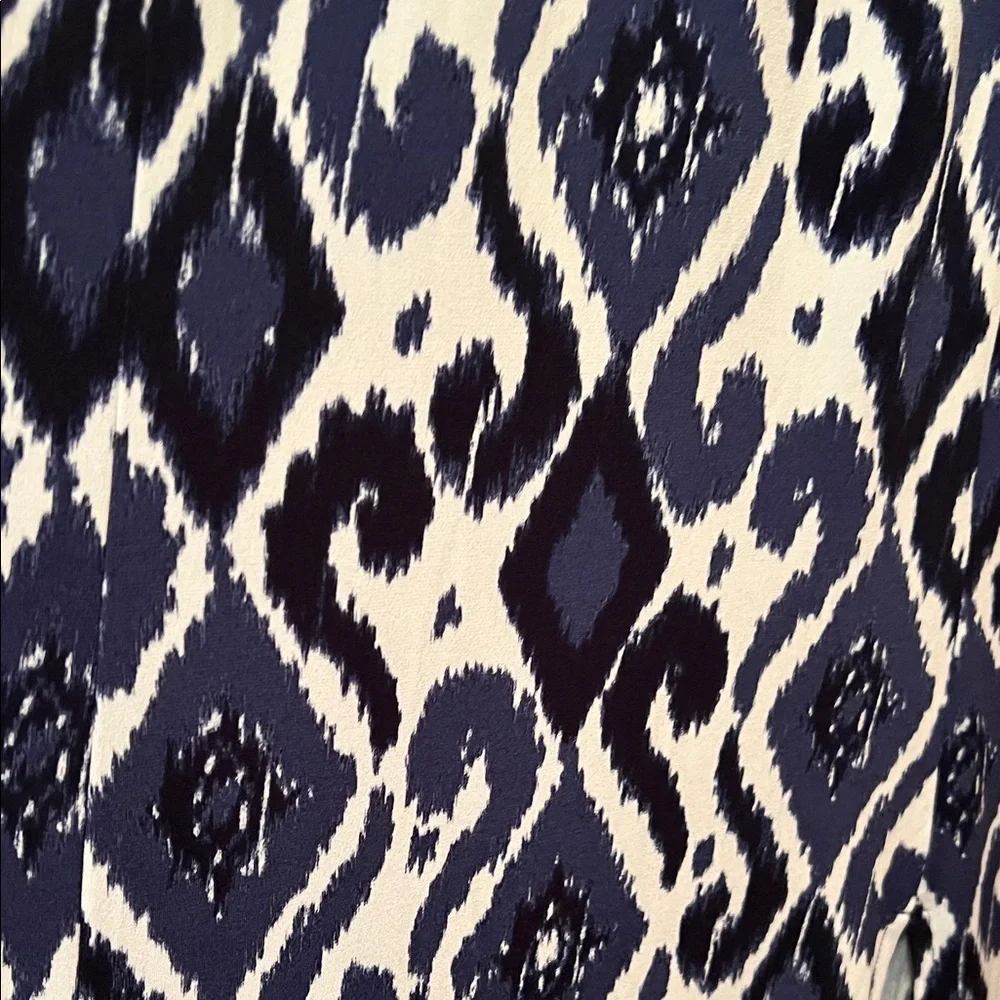 Michael Kors Navy and White Halter Maxi Dress